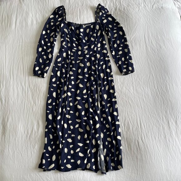 Reformation Sigmund Dress Splatter Print (sz 6) - Picture 3 of 11